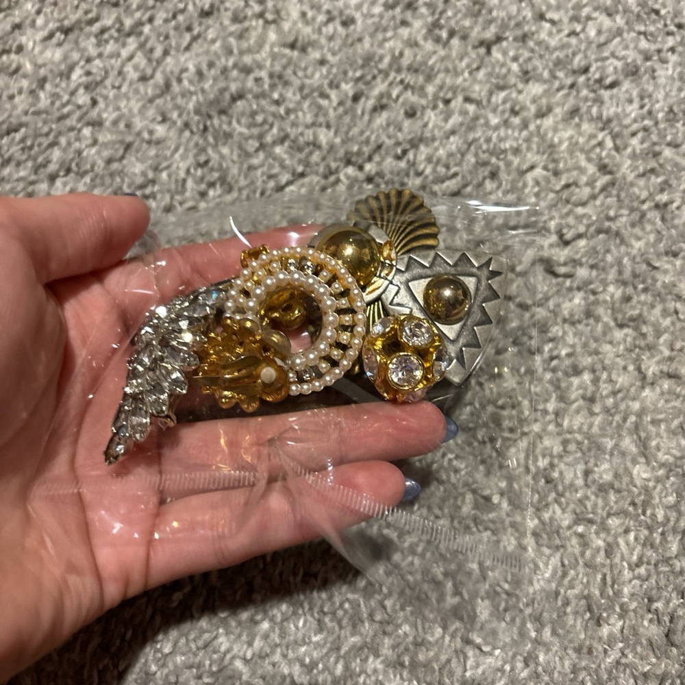 Gold and Silver Statement Earrings